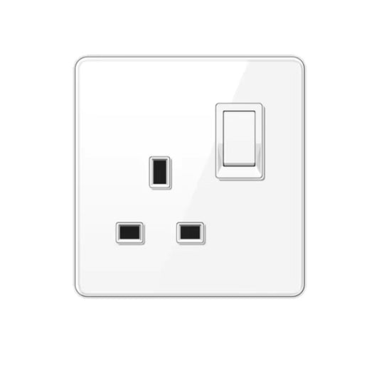 Single White Wall Socket - Premium Finish